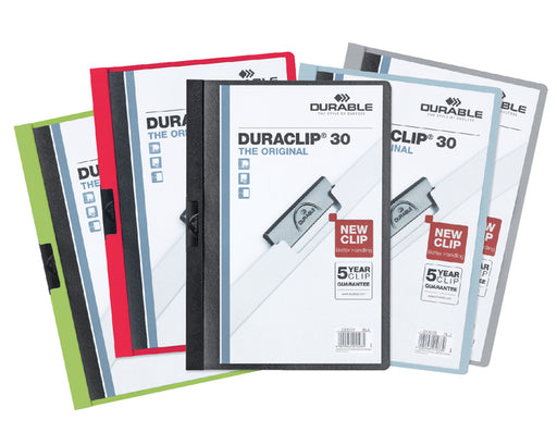 Klemmap Durable Duraclip A4 3mm 30 vellen assorti (per 25 stuks)