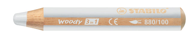 Kleurpotloden STABILO Woody 880/100 wit (per 5 stuks)