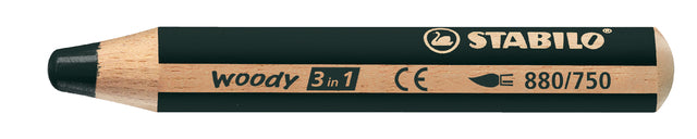 Kleurpotloden STABILO Woody 880/750 zwart (per 5 stuks)