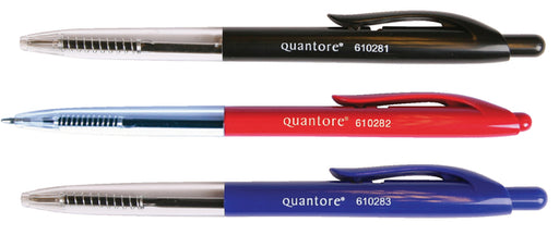 Balpen Quantore drukknop blauw medium (per 50 stuks)
