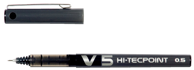 Rollerpen PILOT Hi-Tecpoint V5 zwart 0.3mm (per 12 stuks)