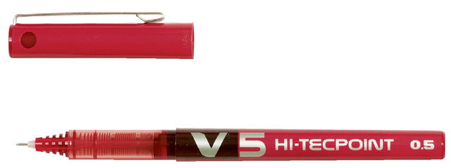 Rollerpen PILOT Hi-Tecpoint V5 rood 0.3mm (per 12 stuks)