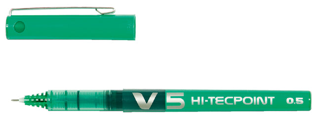 Rollerpen PILOT Hi-Tecpoint V5 groen 0.3mm (per 12 stuks)