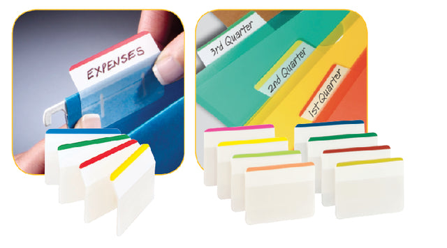 Indextabs 3M Post-it 686 38x50.8mm strong gebogen assorti