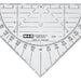 Geodriehoek M+R 2316 160mm transparant