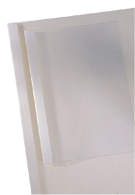 Thermische omslag GBC A4 3mm transparant/wit 100stuks