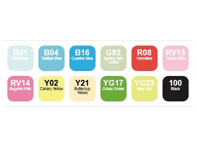 Copic Marker Spring set (12)