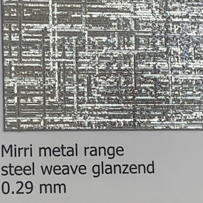 Mirri metal steel weave 0.29mm 70 x 100 cm BL 240gr/m2 (25 platen)
